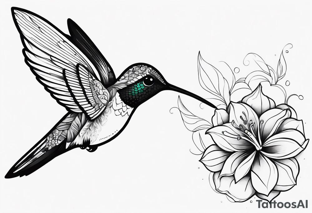 hummingbird tattoo idea