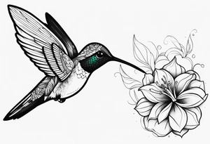 hummingbird tattoo idea