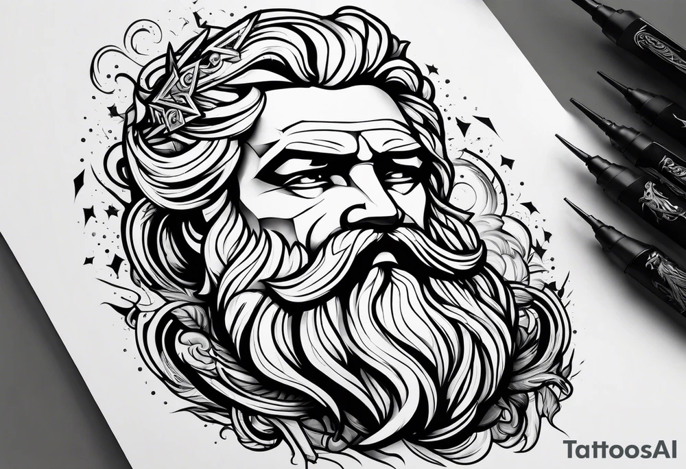 zeus lightning bolt tattoo idea