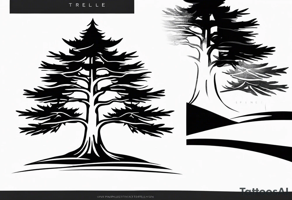 A tall pine tree, representing endurance and resilience tattoo idea