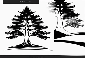 A tall pine tree, representing endurance and resilience tattoo idea