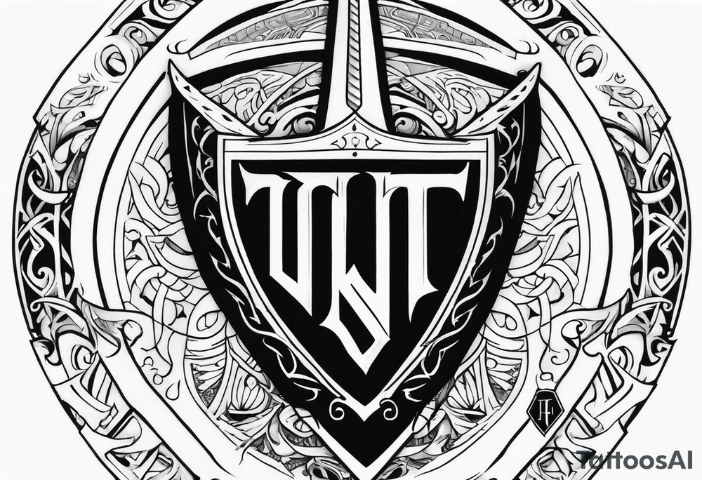 Valhalla sword shield tattoo idea