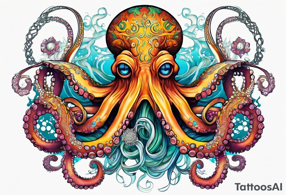 Octopus, bridge, drugs tattoo idea