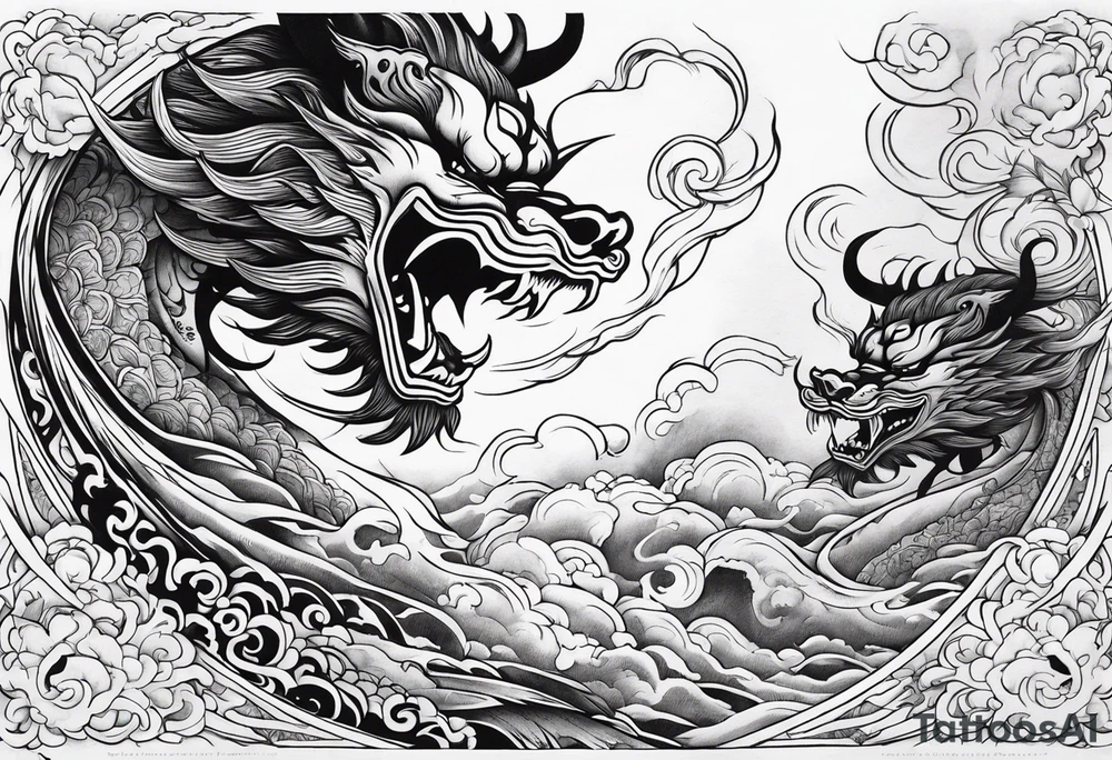 Escaping demons from hell tattoo idea