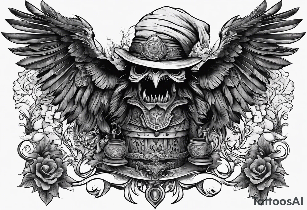 Baba yaga creepy old tattoo idea