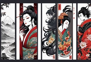 The name Nakama painted vertically, in Shôdo style writing. tattoo idea