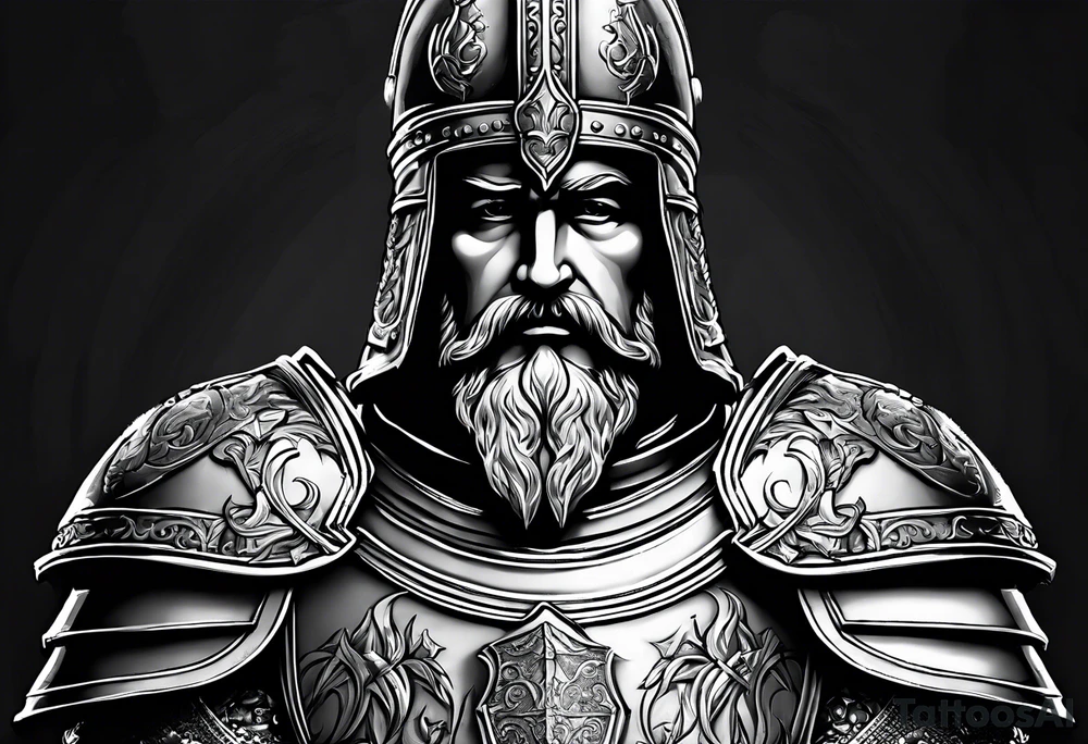charlemagne in armor tattoo idea