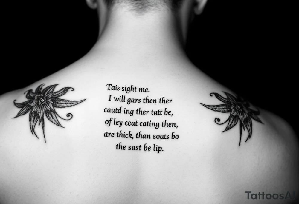 Song lyrics tattoo idea