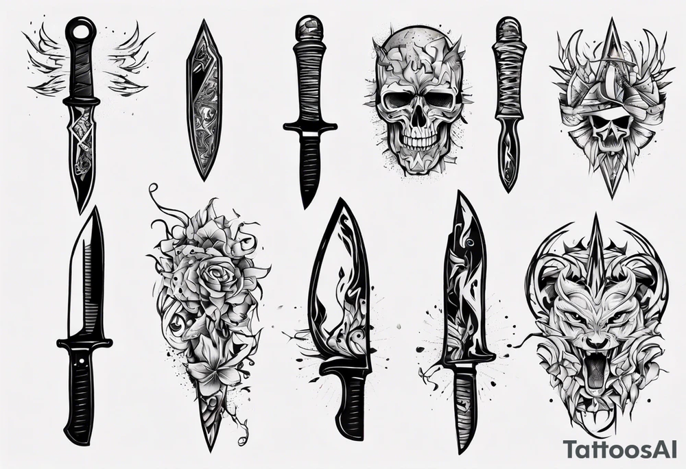 knife tattoo idea