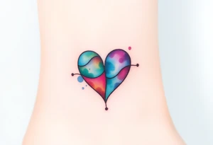 autism heart shape symbol tattoo idea