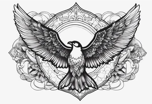 Anjo com arma na mao tattoo idea