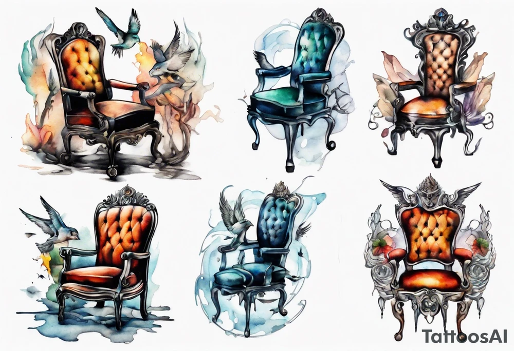 a chair human hybrid tattoo idea