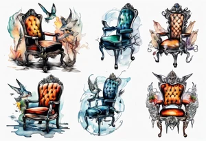 a chair human hybrid tattoo idea