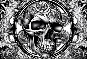 brain inside hourglass tattoo idea
