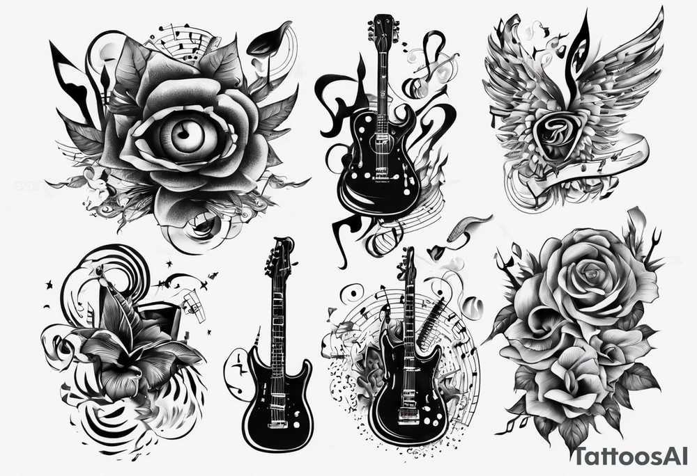 music sound tattoo idea