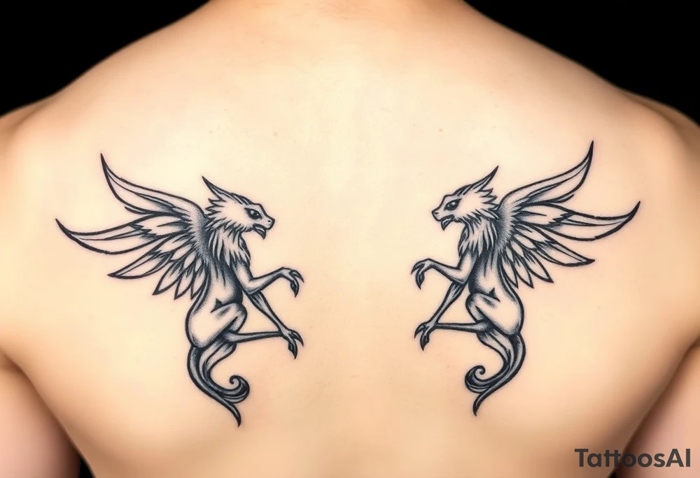 Aquarius twin flame soul mates tattoo idea
