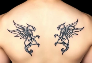 Aquarius twin flame soul mates tattoo idea