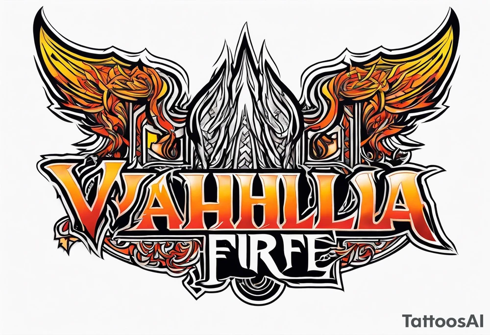 Valhalla on fire tattoo idea