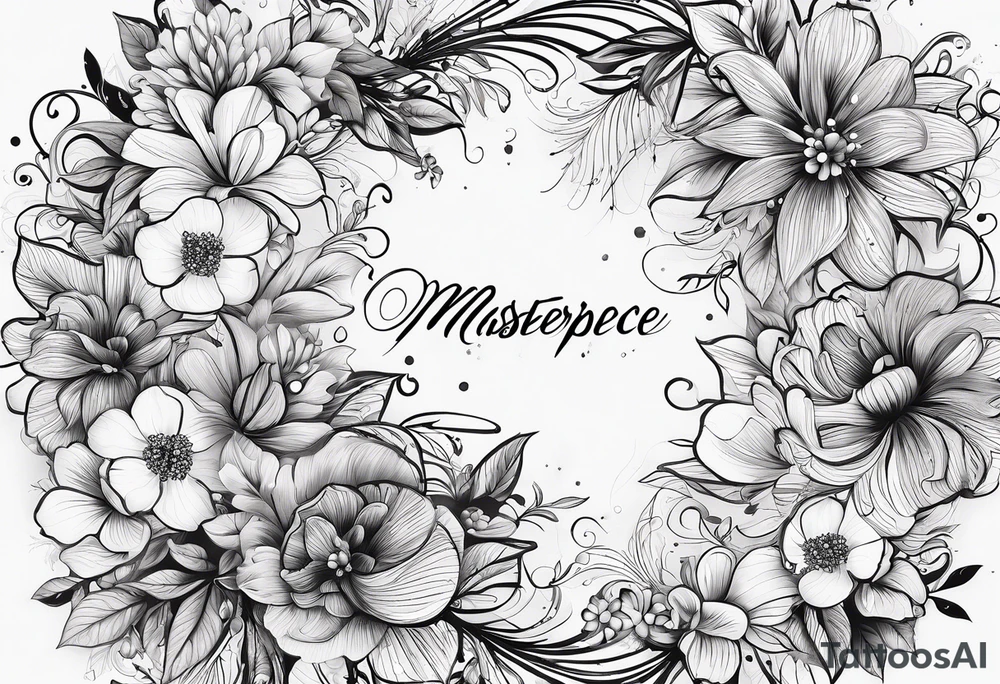 Script in a cursive font of the following words “There’s glitter on the floor after the party…” with sparkle designs tattoo idea