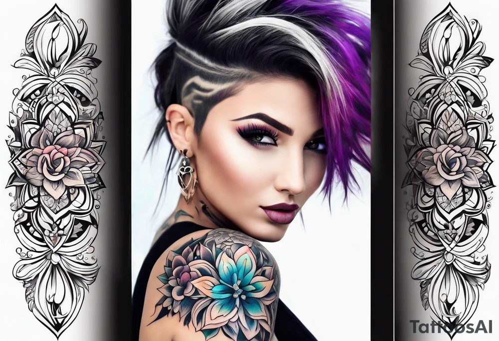 Half sleeve design tattoo idea