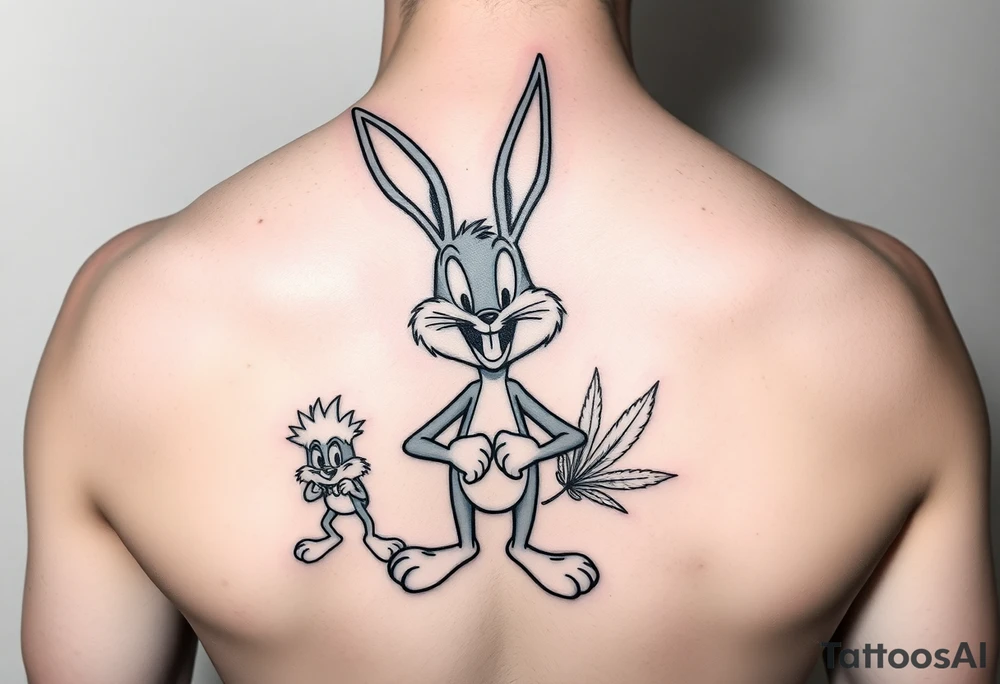 Bugz bunny 
Cartoon characters high off weed tattoo idea