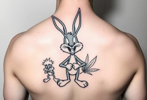 Bugz bunny 
Cartoon characters high off weed tattoo idea