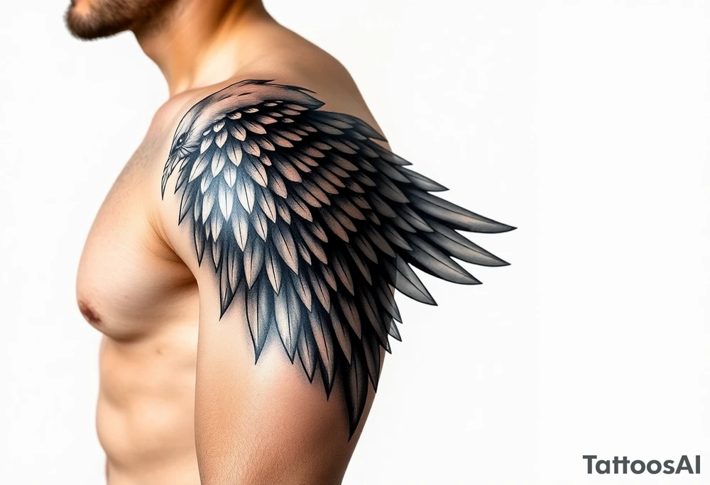 Shoulder Wing tattoo idea