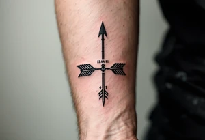 japanese arrow saying "Isaiah 40:31" tattoo idea