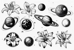 Lily planets tattoo idea
