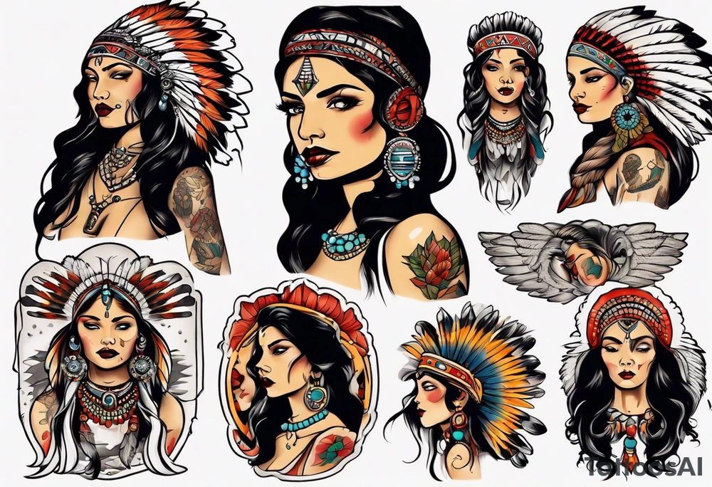 Indian girl tattoo idea