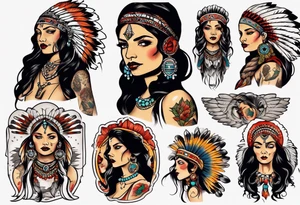 Indian girl tattoo idea