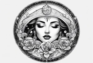 Cancer zodiac moon tattoo idea