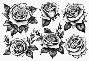 bouquet of roses tattoo idea