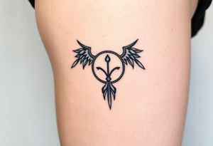 lilith symbol of female power
minimalist
abstract no faces drawn. symbols of feminine signs
on thigh tattoo idea