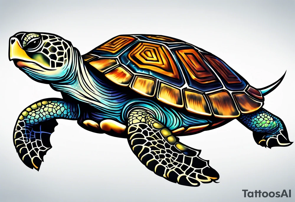 Music turtle tattoo idea