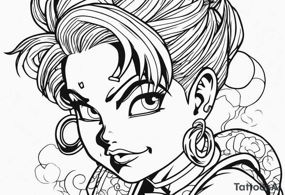 Dragon ball z character bulma naked tattoo idea