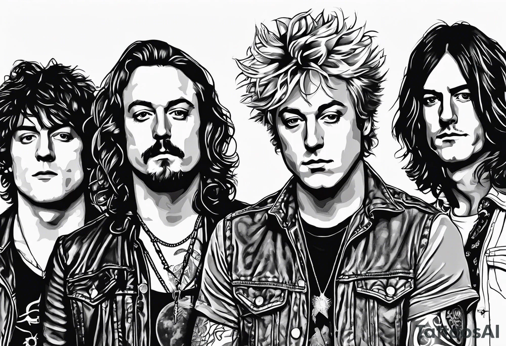Led Zeppelin, Pink Floyd, Aries, Green Day, Mac miller, blink 182 tattoo idea