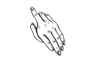 Anime simple hand tattoo tattoo idea | TattoosAI