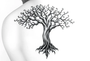 Irish shoulder tattoo, that is non-religious and has a Celtic tree tattoo idea