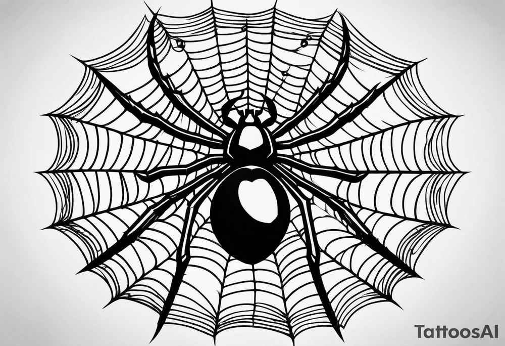 Spider web tattoo idea