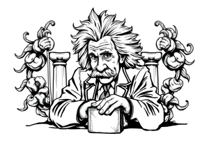 Einstein at a bank tattoo idea