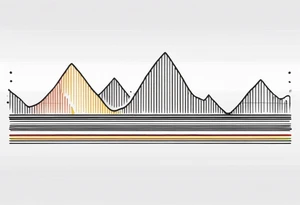 armband tattoo, horizontal with sound spectrum wave pattern tattoo idea
