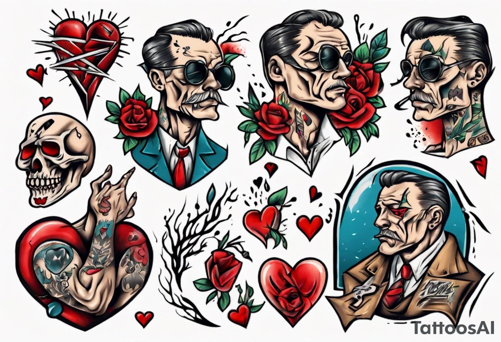 heartbroken man tattoo idea
