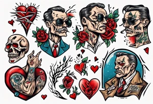 heartbroken man tattoo idea