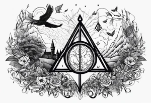Harry Potter deathly hollows tattoo idea