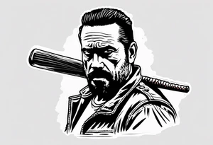 The walking dead negan small picture tattoo idea