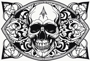 serious skull tattoo idea