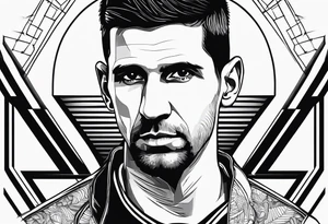 Djokovic com o dedo na cabeça tattoo idea
