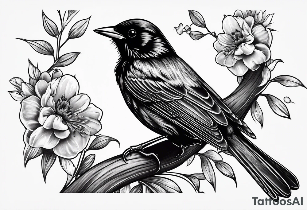 Redwing Blackbird for Back tattoo idea