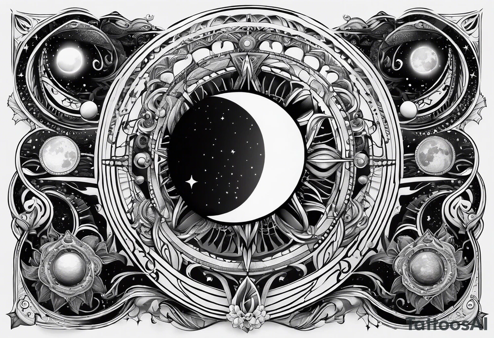 Moon phase tattoo idea